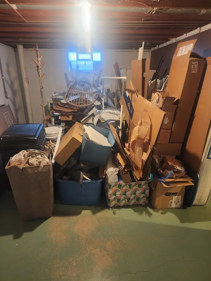 Roll-off dumpster container at job site for Roll Off Dumpster Rental in Vine Grove